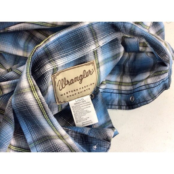 Wrangler Vintage Western Shirt Snap Front Mens Large - Picture 5 of 6